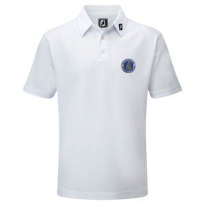 Polo Footjoy Stretch Pique Solid Junior Blanco